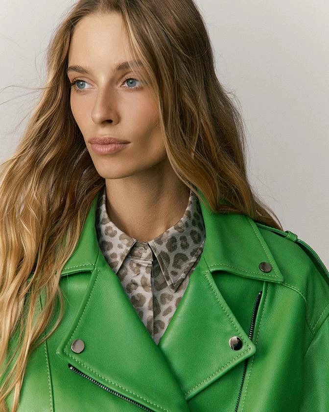 Косуха удлинённая Oversized Зеленое яблоко