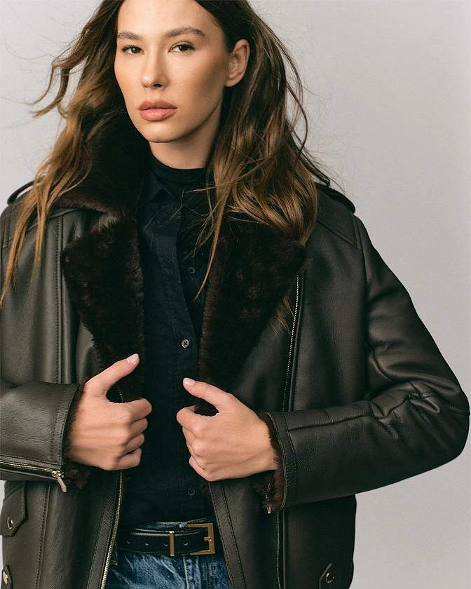 Дубленка Mini Oversize Шоколад