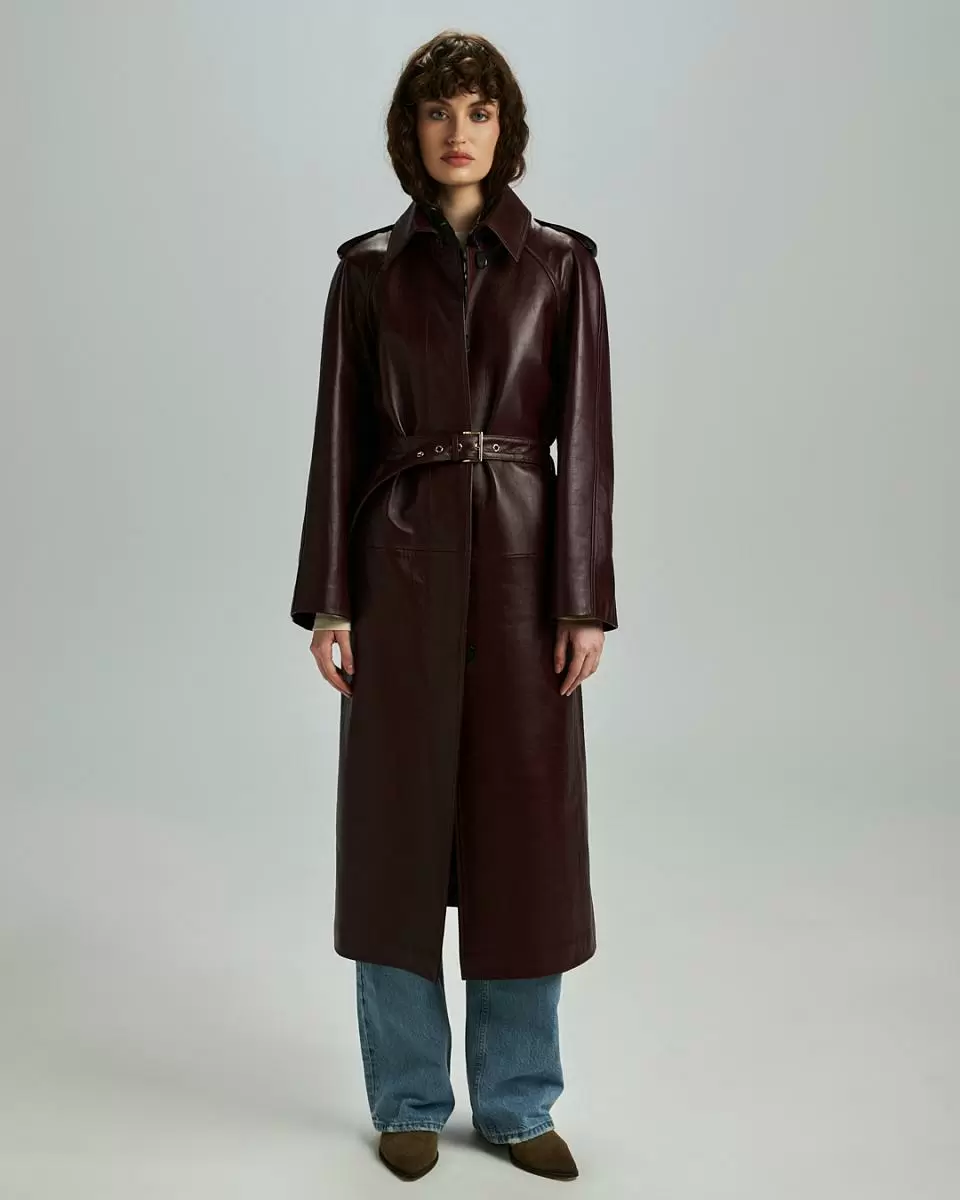 Пальто Sylvia 2 Oversize Бордо - 2