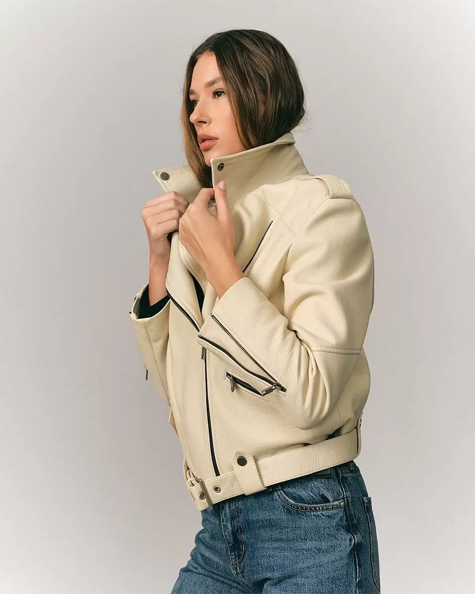 Косуха Mini Oversize Texture Кремовый - 1