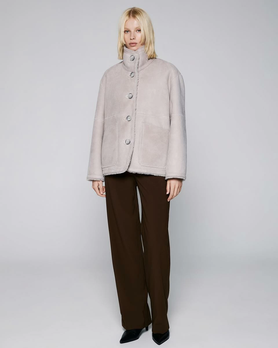 Шуба двусторонняя Oversize Опал - 4