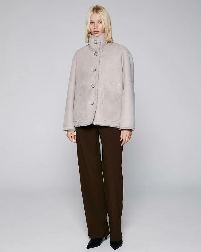 Шуба двусторонняя Oversize Опал