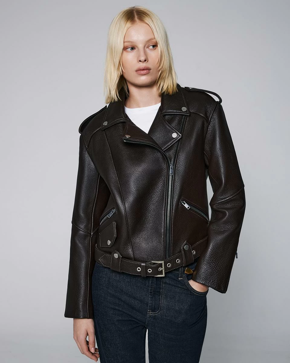 Косуха Mini Oversize Texture Горький шоколад - 2