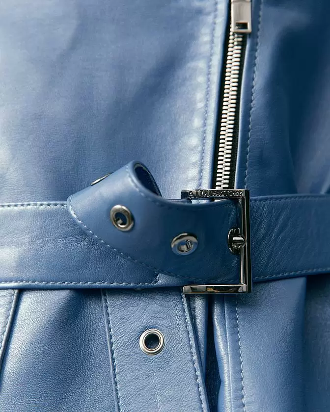 Пальто Oversize Голубой перламутр