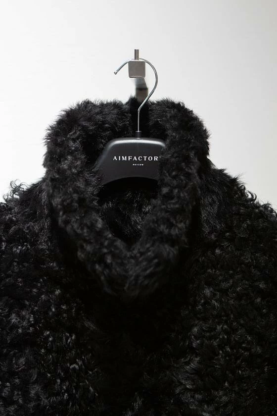 Шуба двусторонняя Oversize Черный