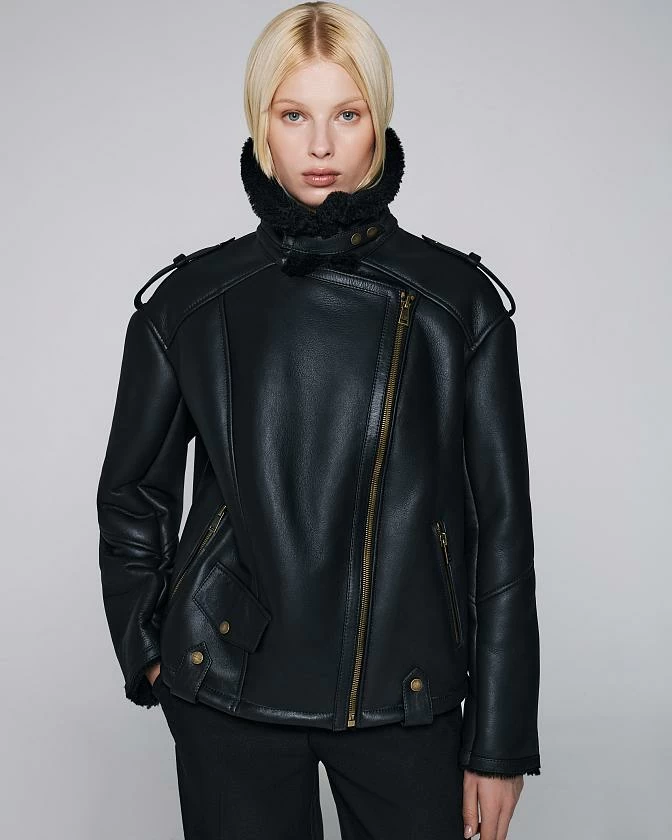 Дубленка Oversize Чёрный