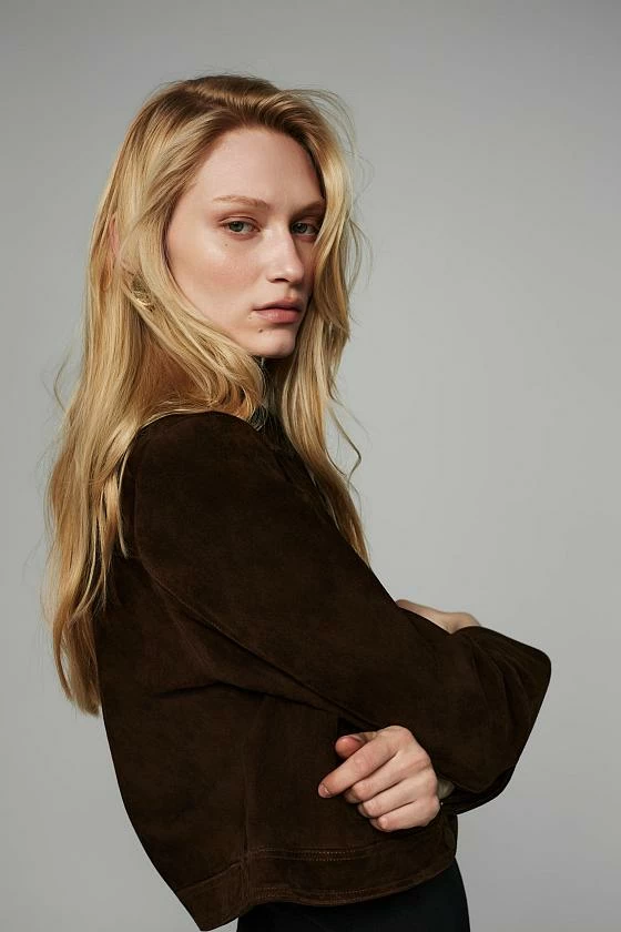 Жакет в замше Коньяк