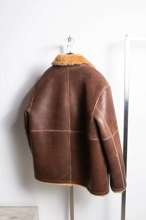 Дубленка односторонняя Oversize Винтаж Мокко