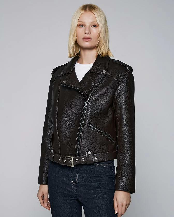 Косуха Mini Oversize Texture Горький шоколад