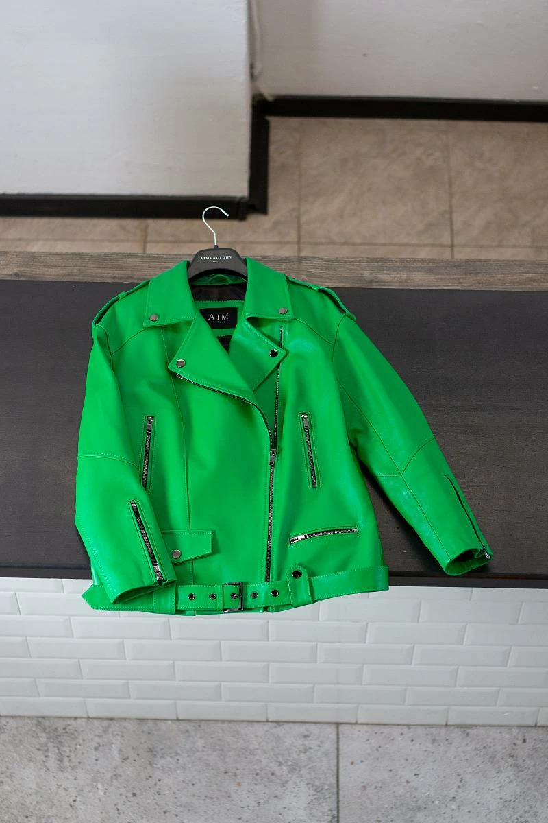 Косуха удлинённая Oversize Зеленое яблоко - 2