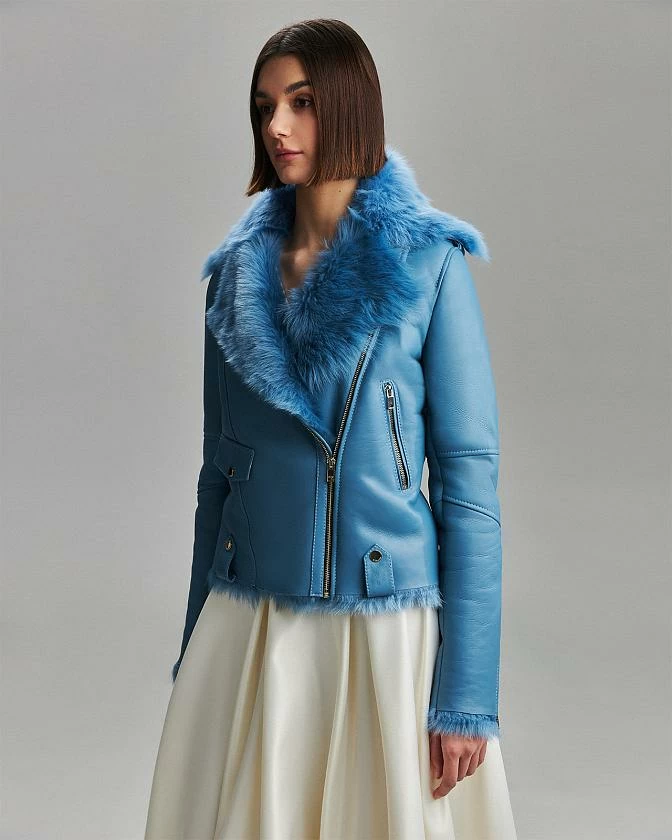 Дубленка Classic Голубой