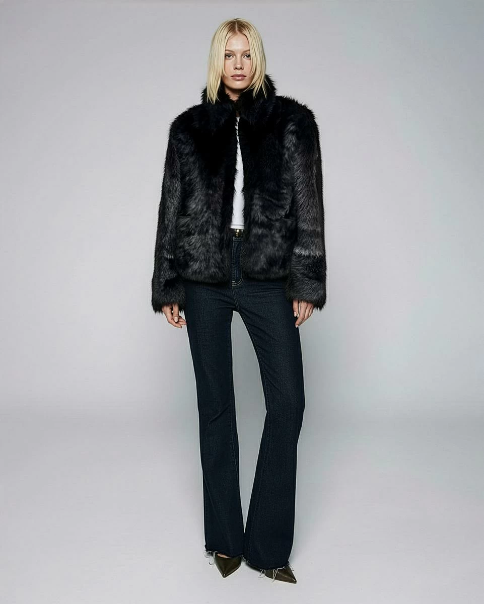 Шуба двусторонняя Oversize Горький шоколад - 2