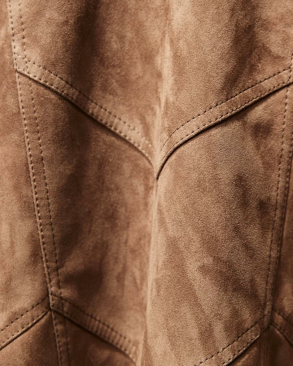 Бомбер в замше Крем-брюле - 5