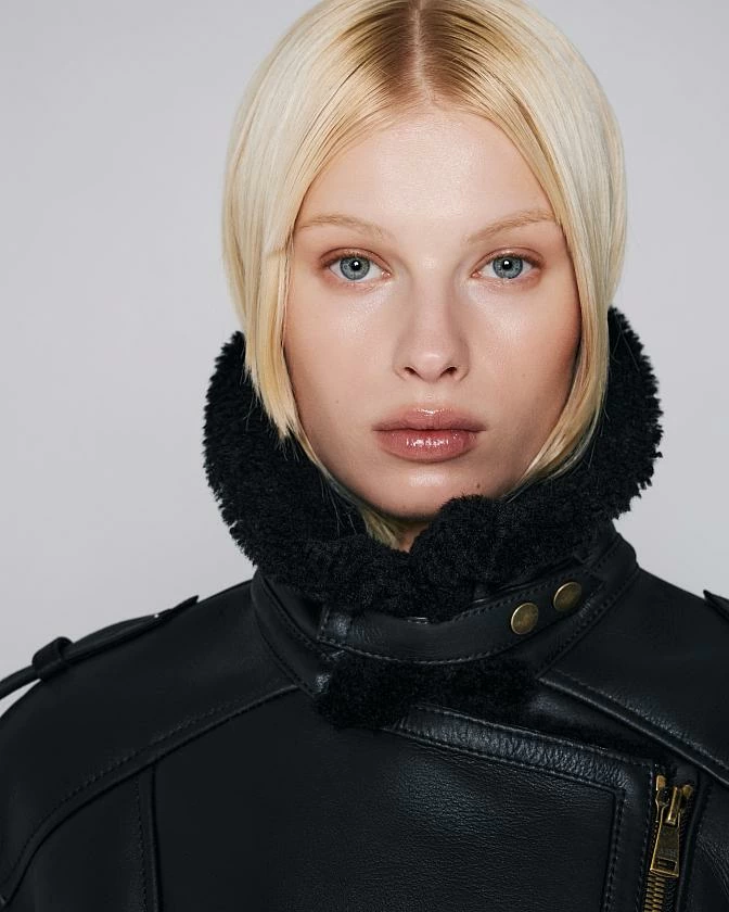 Дубленка Oversize Чёрный