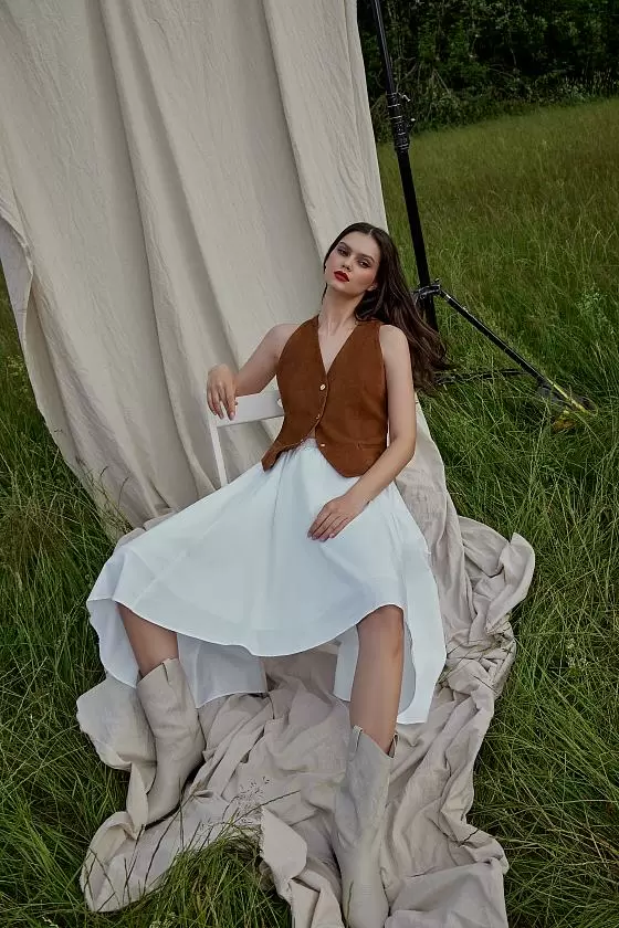 Жилет в замше Classic Виски