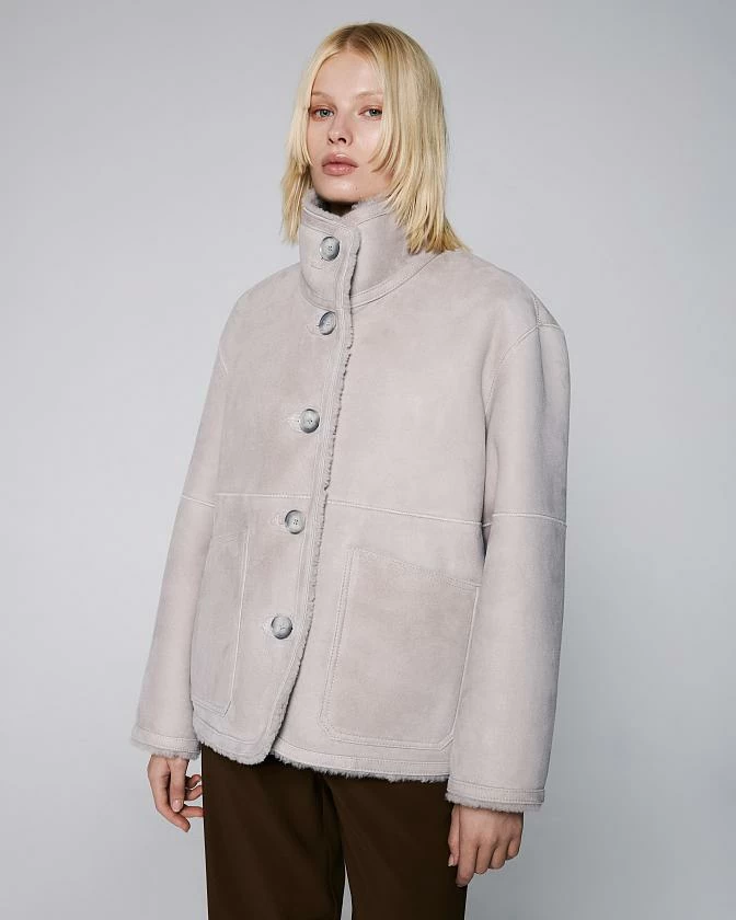 Шуба двусторонняя Oversize Опал