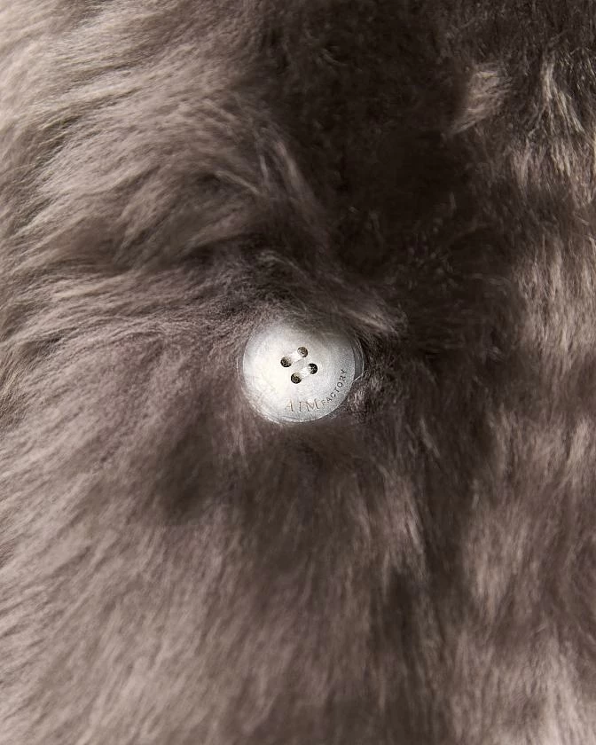 Шуба двусторонняя удлинённая Oversize Тауп