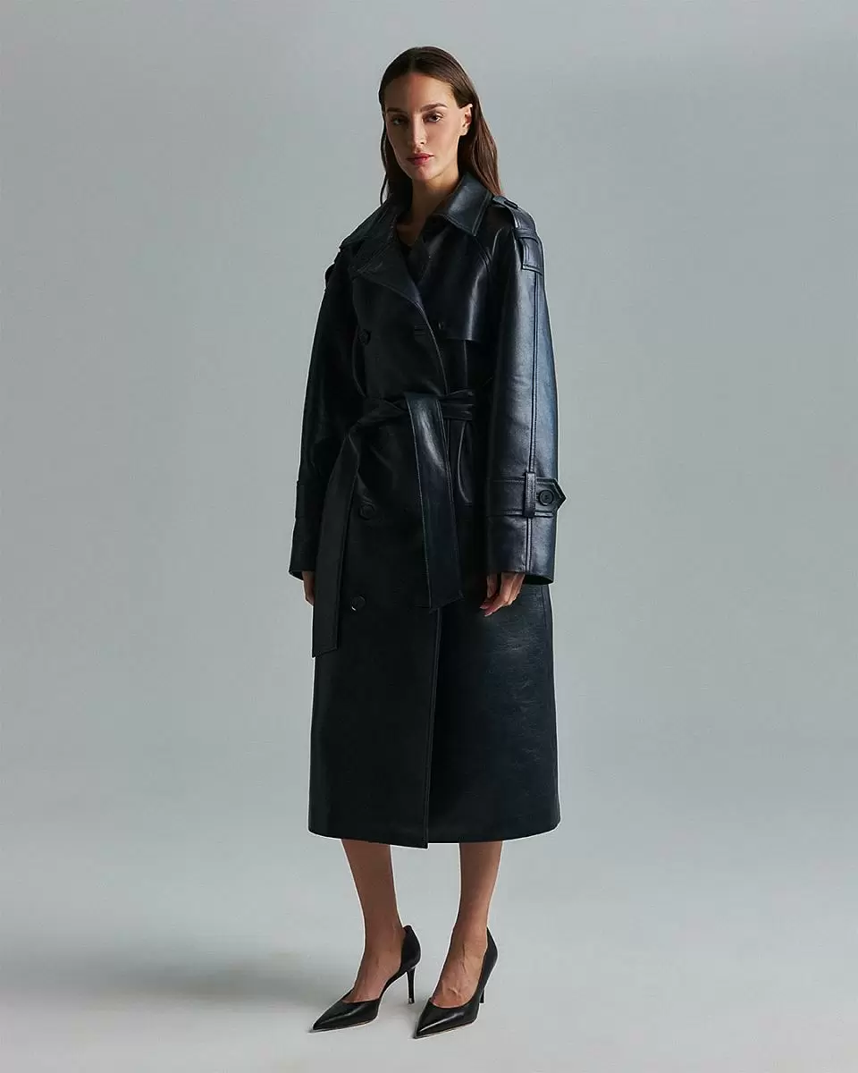 Пальто Sylvia 2 Oversize Иссиня-чёрный - 1