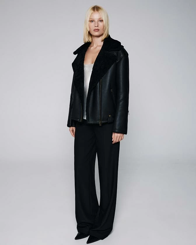 Дубленка Oversize Чёрный