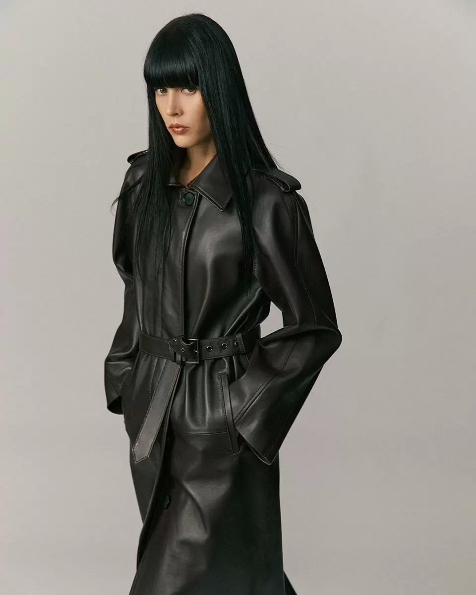 Пальто Sylvia 2 Oversize Махагон - 2