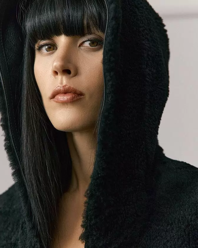 Дубленка двусторонняя Hoodie Чёрный