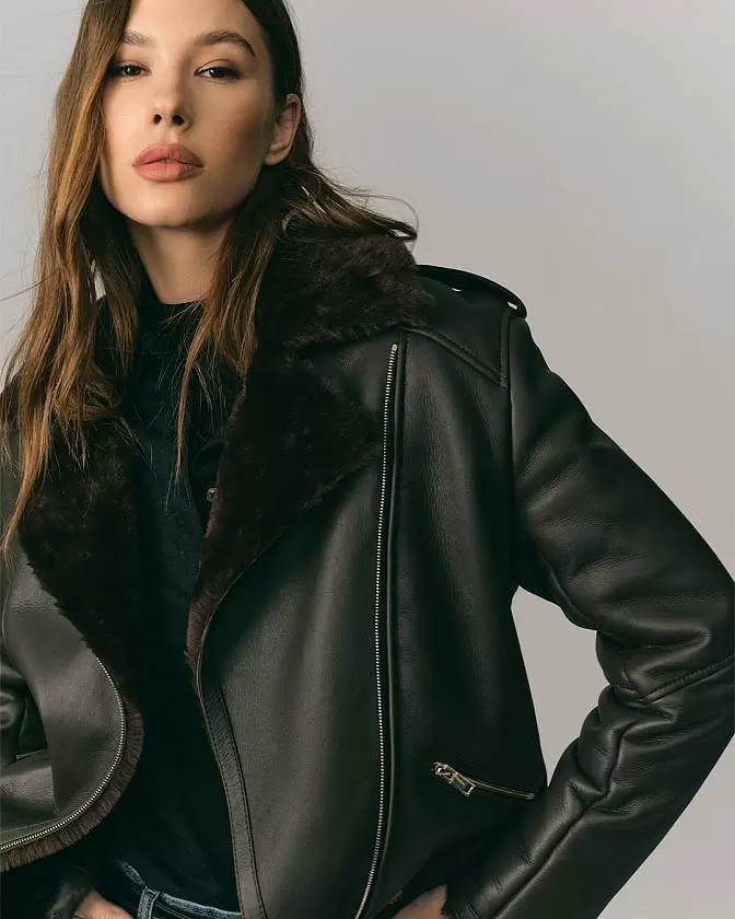 Дубленка Mini Oversize Шоколад