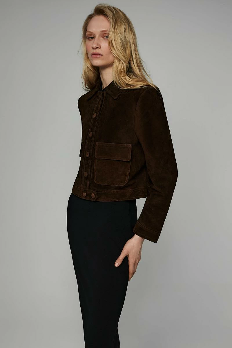 Жакет в замше Коньяк - 1