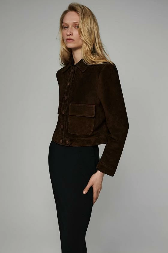 Жакет в замше Коньяк