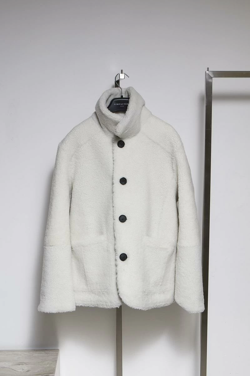 Шуба двусторонняя Oversize Черный с белым - 7