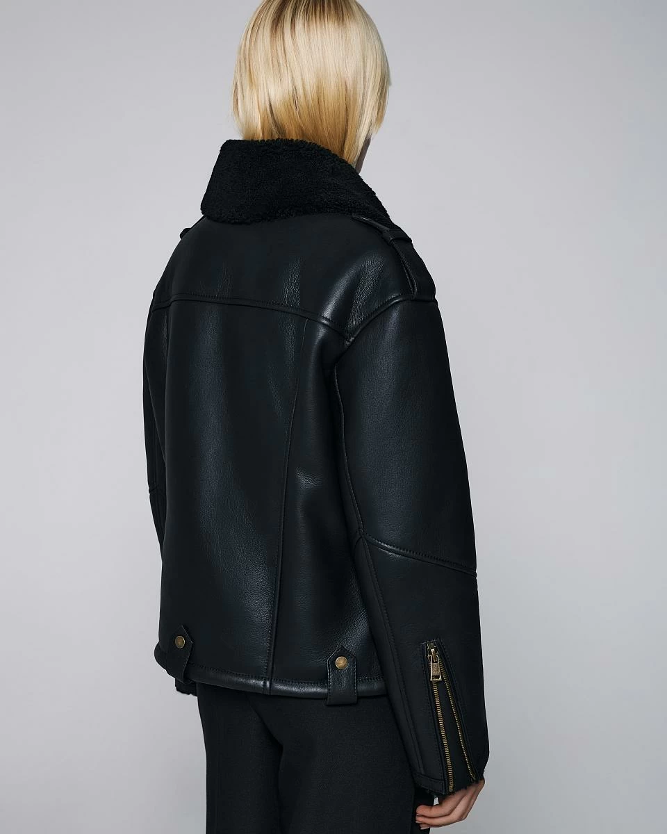 Дубленка Oversize Чёрный - 6