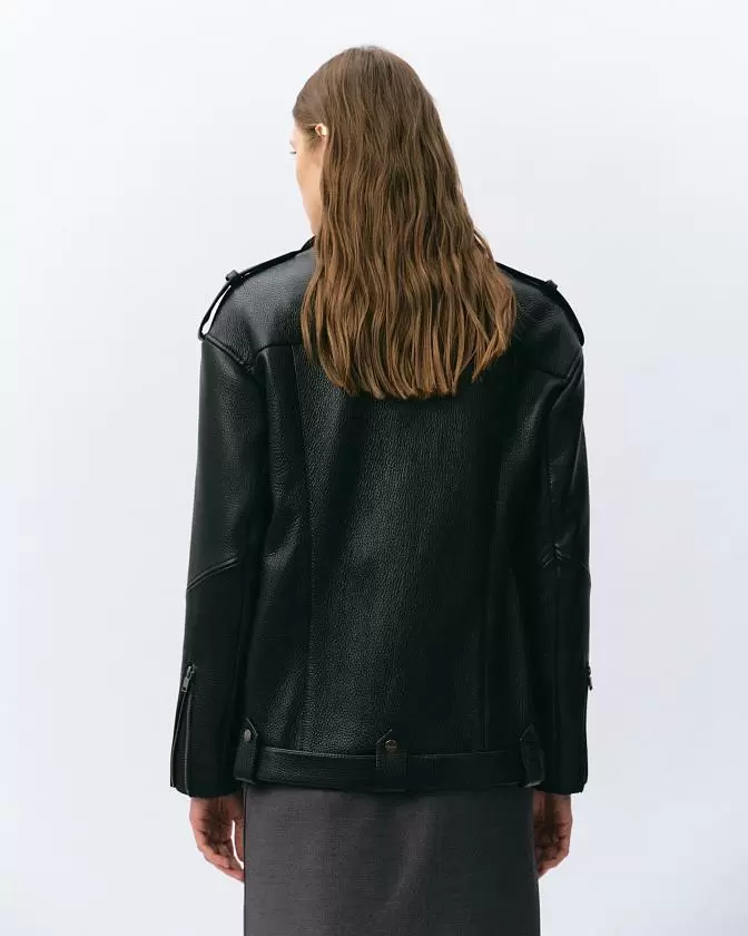 Косуха удлинённая Oversized Texture Чёрный