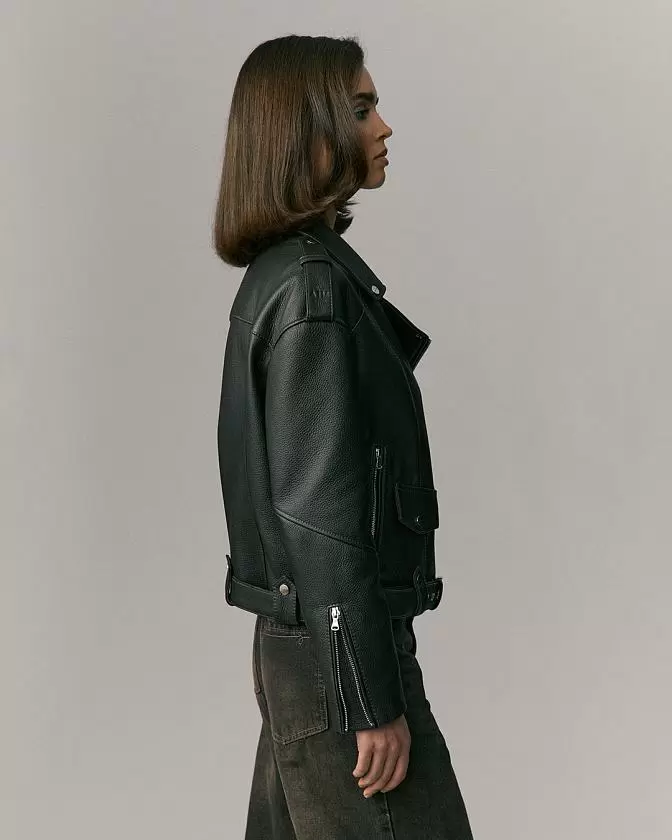 Косуха Oversized Texture Чёрный