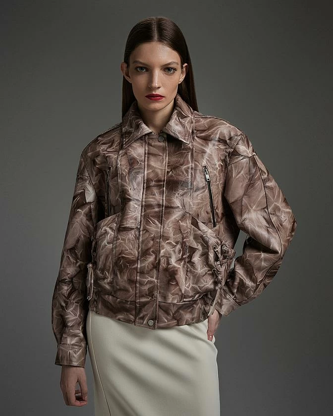 Бомбер-рубашка Vintage Капучино