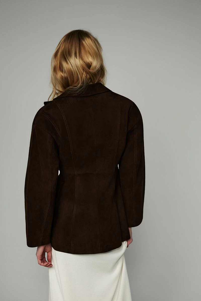 Жакет в замше Шоколад - 4