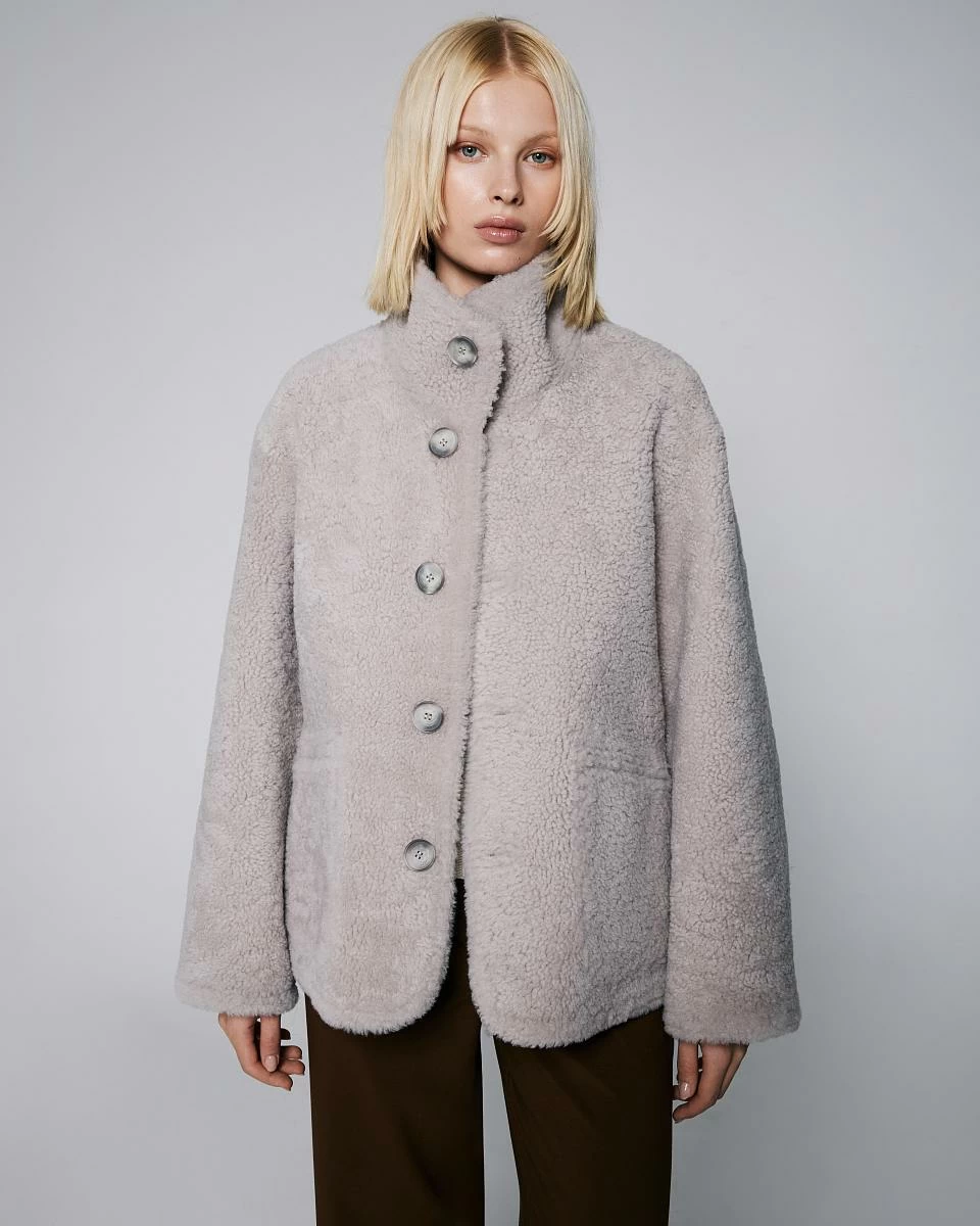 Шуба двусторонняя Oversize Опал - 1
