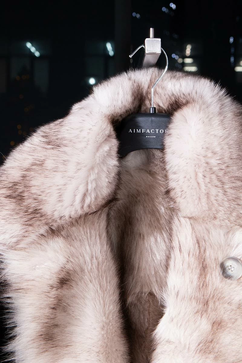 Шуба двусторонняя Oversize Melange - 5