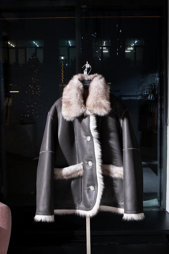 Шуба двусторонняя Oversize Melange