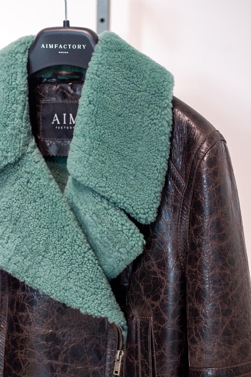 Дубленка Classic Винтаж Мятный - 1