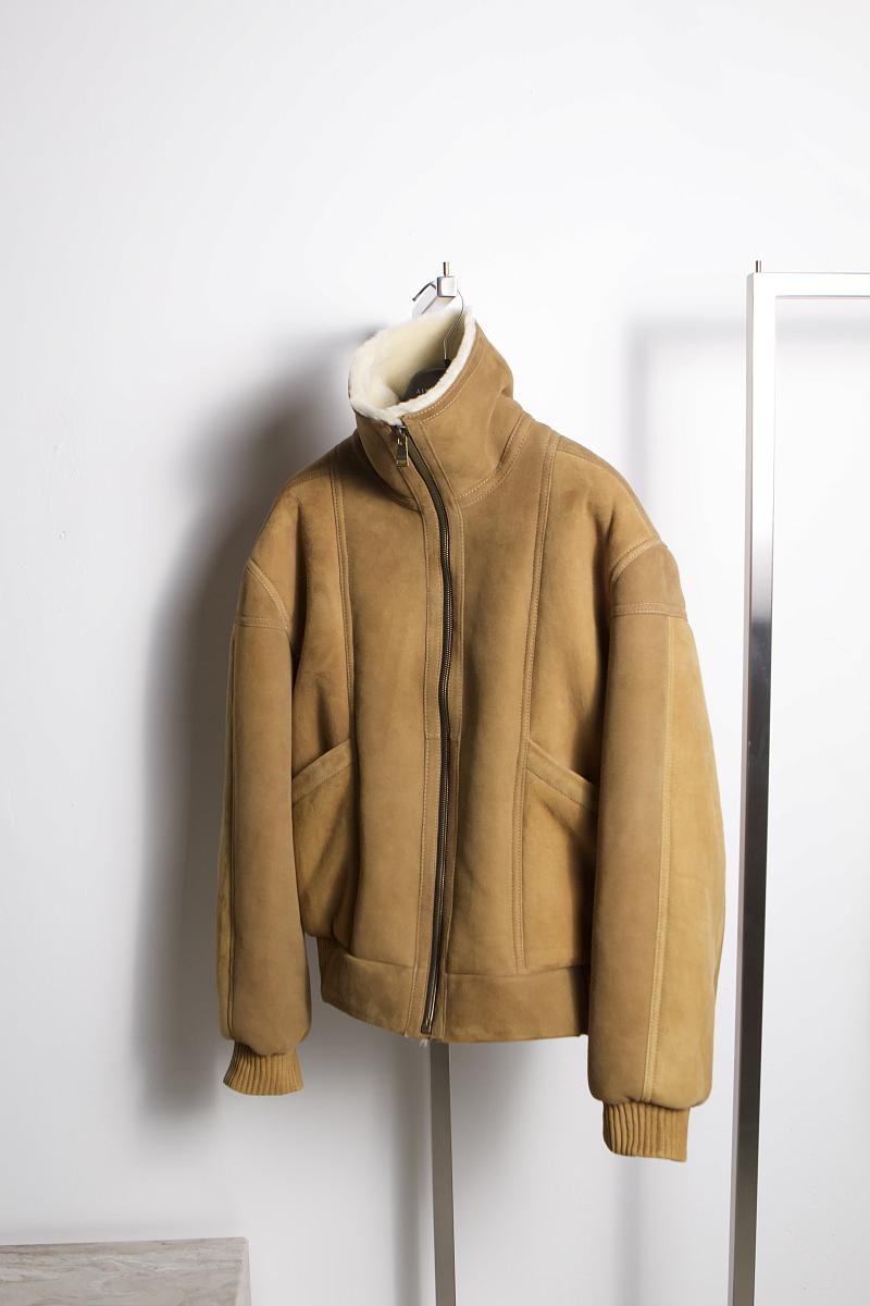 Дубленка Бомбер Песочный - 2