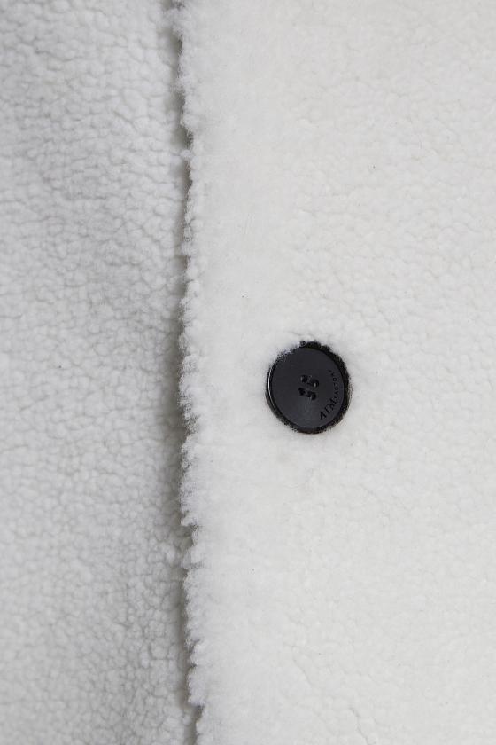 Шуба двусторонняя Oversize Черный с белым 