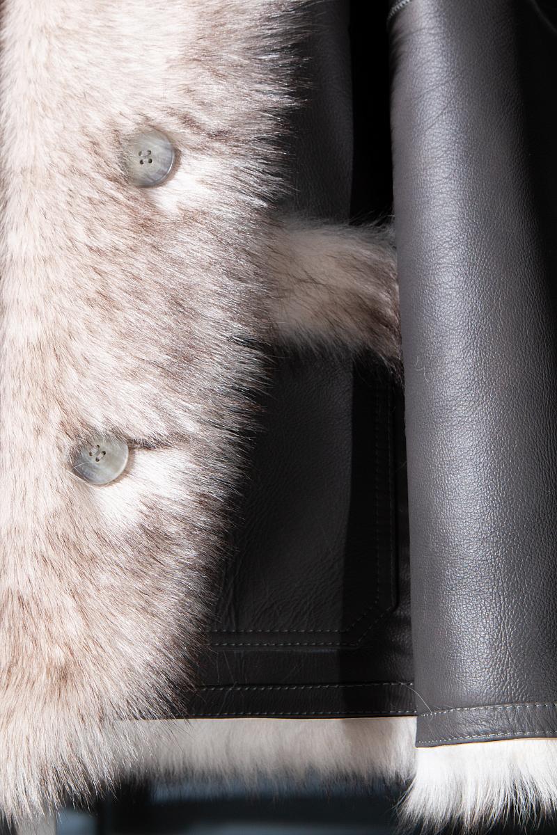 Шуба двусторонняя Oversize Melange - 6