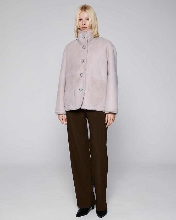 Шуба двусторонняя Oversize Опал