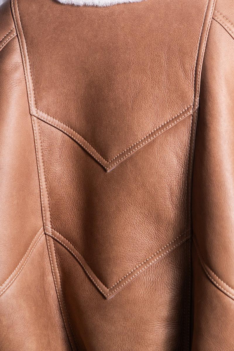 Дубленка Бомбер Какао - 7
