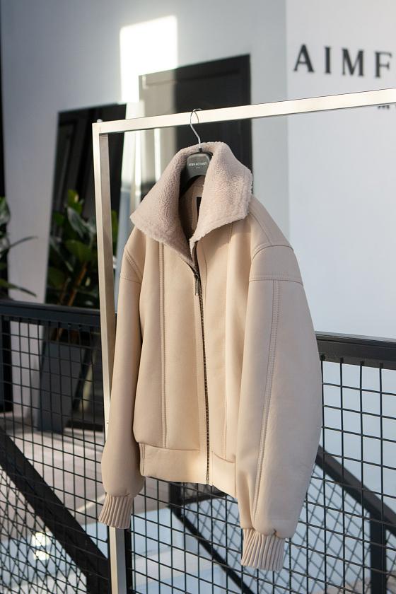 Дубленка Бомбер Ice Cream