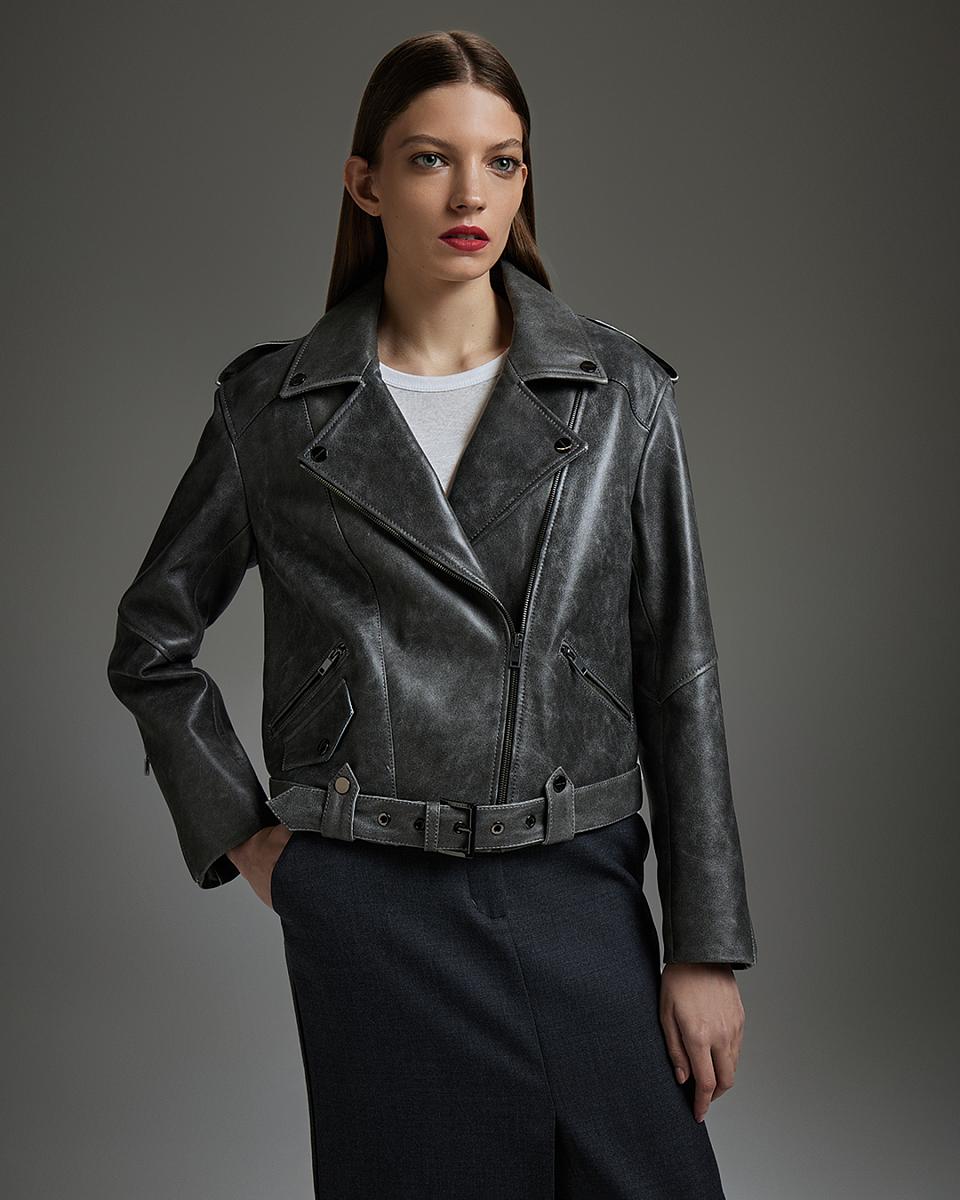 Куртка-косуха Mini Oversize Vintage Чёрный - 2