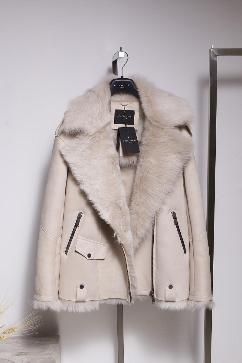 Дубленка удлинённая Oversize Ivory - 1