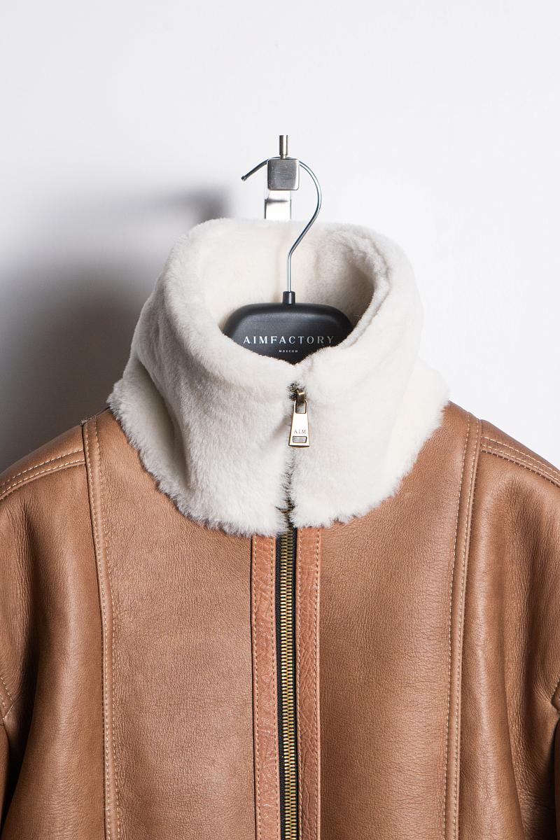 Дубленка Бомбер Какао - 4