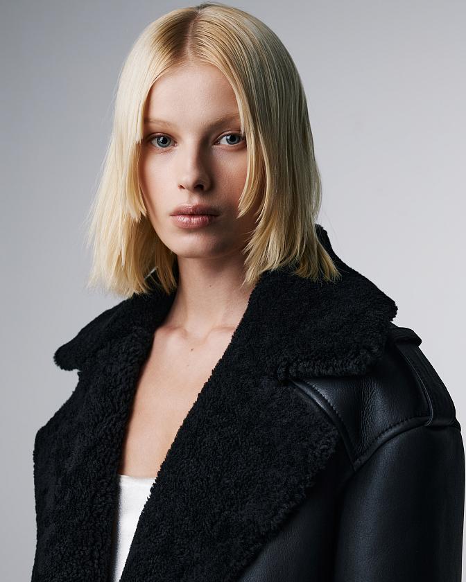 Дубленка Oversize Чёрный