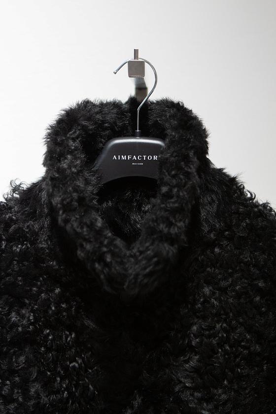 Шуба двусторонняя Oversize Черный