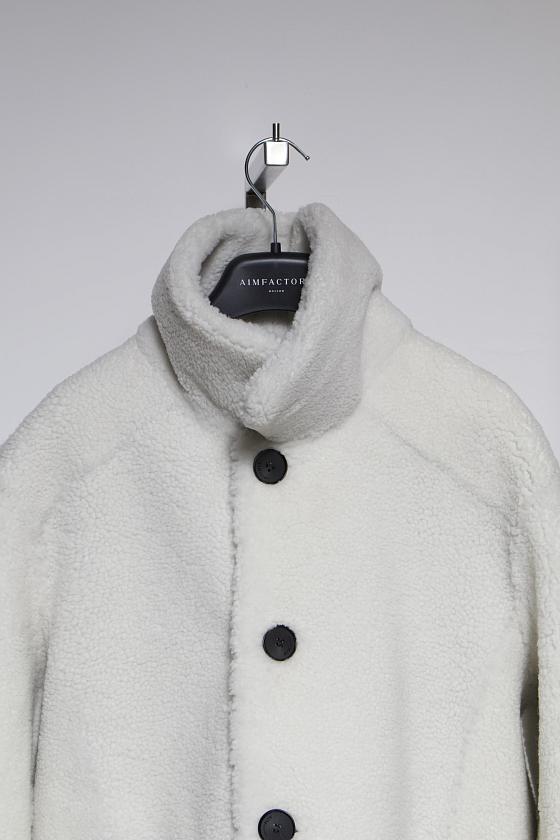 Шуба двусторонняя Oversize Черный с белым 